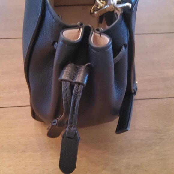 Kate Spade NY Black Pebble Leather Satchel with Crossbody Strap - Picture 8 of 10